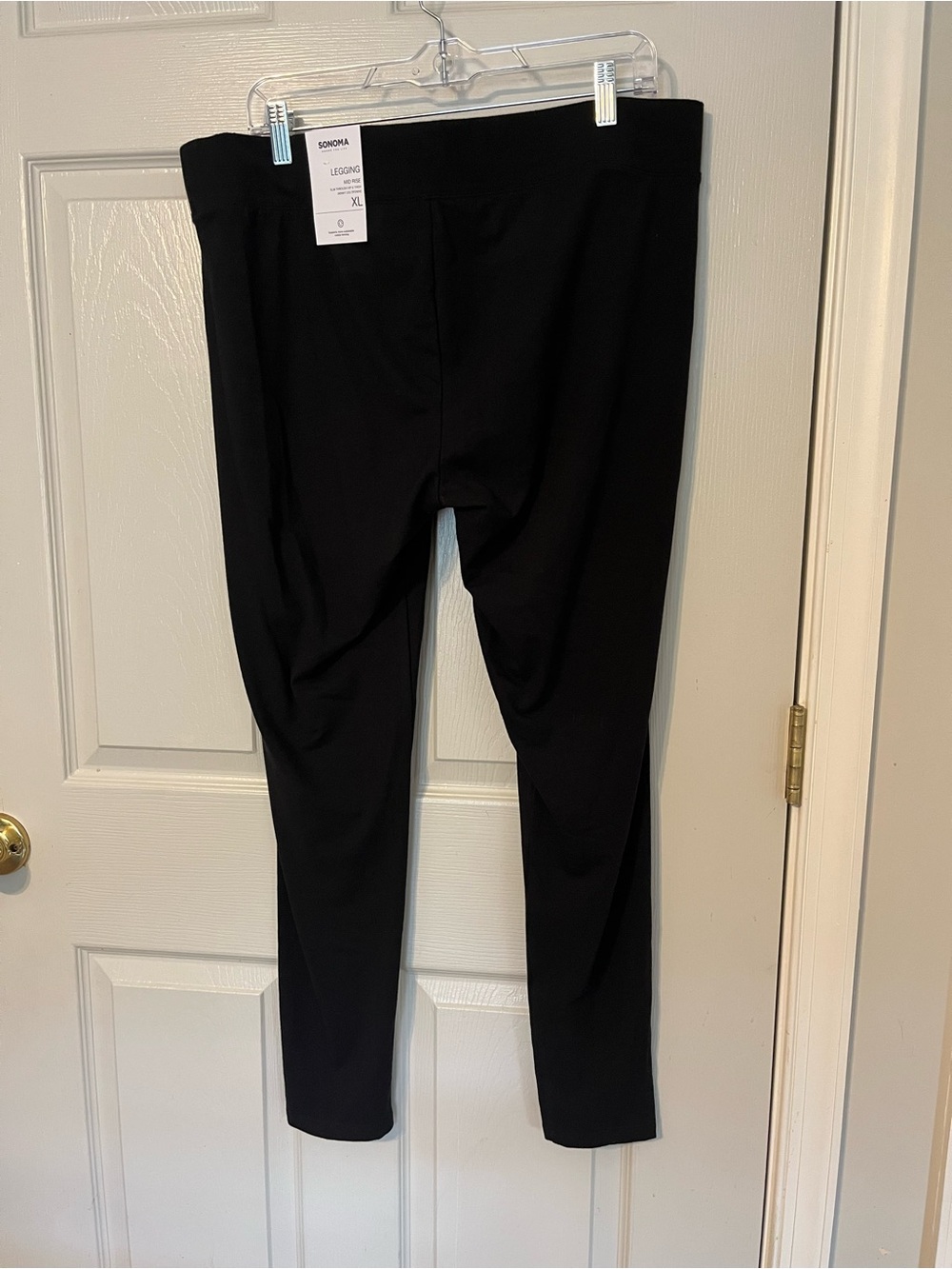 #P13 Sonoma Black Womens Leggings Mid Rise XLarge New